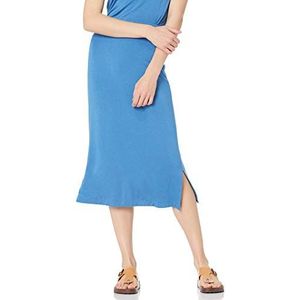 Amazon Essentials Dames pull-on gebreide midi-rok (verkrijgbaar in grote maten), blauw, X-Large
