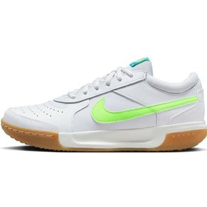 Nike Court Air Zoom Lite 3 Sneakers voor dames, wit/Lime Blast-Teal Nebula, 38 EU, White Lime Blast Teal Nebula, 38 EU