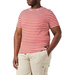 Kings Of Indigo Darius T-shirt voor heren, Rood (Papaver Rode Streep 7904), L