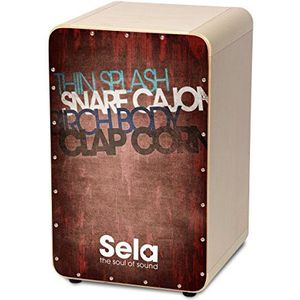 Sela SE 076 CaSela Snare Cajon Edelfineer speelvlak, speelklaar opgebouwd vintage rood