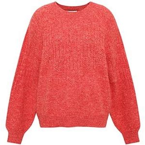 Mavi Dames Crew Neck Sweater, Cranberry, L, cranberry, L