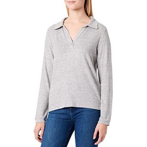 TOM TAILOR Dames Shirt met lange mouwen en 1034163, 30282 - Concrete Grey Melange, L