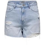 Jeans - Ripped - Denim - Effen - Regular Fit - High Waist