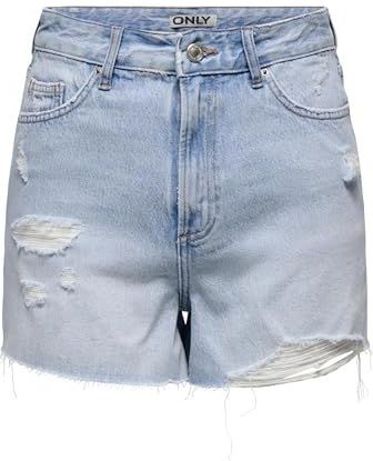 Jeans - Ripped - Denim - Effen - Regular Fit - High Waist