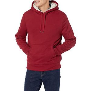 Amazon Essentials Heren Sherpa-gevoerde pullover hoodie sweatshirt, rood, X-Small
