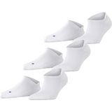 FALKE Uniseks-volwassene Korte sokken Cool Kick Sneaker 3-Pack U SN Ademend Sneldrogend Kort eenkleurig 3 paar, Wit (White 2000), 46-48