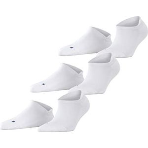 FALKE Uniseks-volwassene Korte Sokken Cool Kick Sneaker 3-Pack U SN Ademend Sneldrogend Kort Eenkleurig 3 paar, Wit (White 2000), 44-45