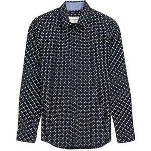 TOM TAILOR heren overhemd, 37889 - Navy Minimal Design, XXL