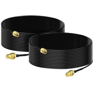 Bingfu - RP-SMA Male to RP-SMA Female - Antennekabel - 5m - 2-Pack, RG174 Coaxial, 50 Ohm