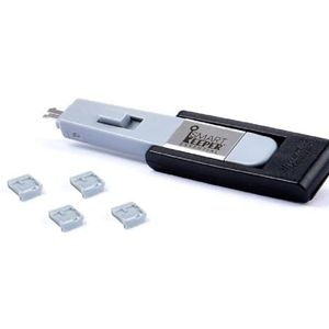 SmartKeeper ESSENTIAL / 4 x USB B-poort blokkers + sleutel/grijs