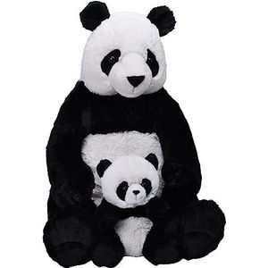 Wild Republic Jumbo mama en baby panda, knuffeldier, 76 cm, cadeau voor kinderen, pluche speelgoed, vulling is gesponnen gerecyclede waterflessen