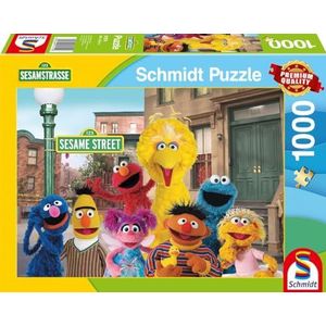 Schmidt Spiele 57574 Sesamstraat, Een reünie met goede oude vrienden, puzzel van 1000 stukjes