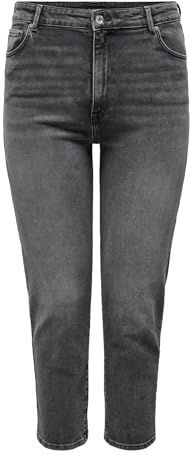 ONLY CARMAKOMA - Caremily Stretch Hw St Ak DNM Cro006 - Pantalon Stretch - Donkergrijs Denim