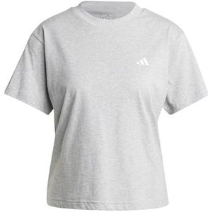 adidas Dames ESSENTIALS SMALL LOGO T-SHIRT, medium grey heather, XS