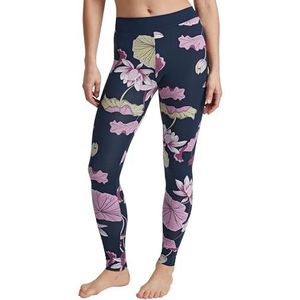 CALIDA Dames elastische trend broek, donkerblauw print, 14-16, Donkerblauwe print, 40-42