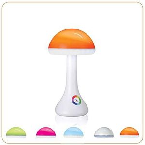 LB Office 8220 Champi kleuren LED-lamp, bedlampje met personaliseerbaar nachtlampje, USB oplaadbaar, 3 helderheidsniveaus