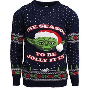 Officiële Star Wars Master Yoda Kerst Jumpers voor mannen of vrouwen – lelijke nieuwigheid geschenken Xmas Jumper – Unisex Premium gebreide trui ontwerp