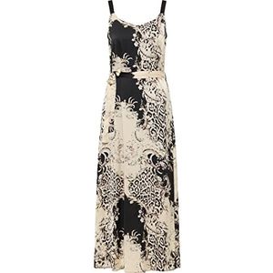SIDONA Dames maxi-jurk 19222835-SI01, zwart meerkleurig, XS, maxi-jurk, XS