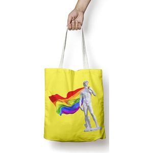 BELUM | Tote Bag 100% biologisch katoen 300 grs. - Product Maat: 36x42 - Model: Pride | Tote Bag LGTBIQ+, Trots 113, 36 x 42 cm