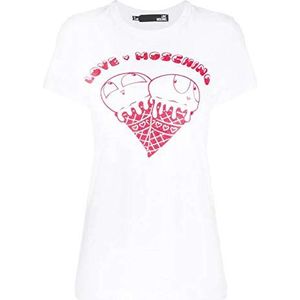 Love Moschino Dames Heart-Shaped Ice Cream&Logo T-shirt