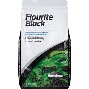 Seachem Flourite zwarte kleigrind, stabiel, poreus natuursubstraat voor aquaria, 7 kg