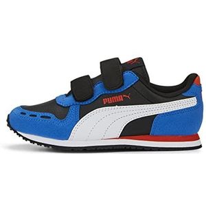 PUMA CABANA Racer SL 20 V PS sneakers en sneakers voor kinderen, uniseks, ZWART-WIT-VICTORIA BLUE, 33, zwart wit, Victoria Blauw, 33 EU