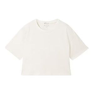 TOM TAILOR Boxy Collage T-shirt voor meisjes, met print op de rug, 12906 - Wool White, 152