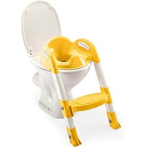 THERMOBABY - Toiletbril voor kinderen - Kiddyloo - Slim, speels en hygiënisch - Verstelbare poten - Antislip treden - Compact opvouwbaar - Vanaf 18 maanden - Gemaakt in Frankrijk - Ananas
