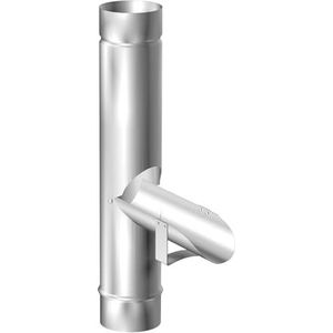 SAREI Regenbuisklep voor dakgoot, aluminium valpijpklep, regenwaterklep, water besparen, regen gebruiken, voor dakgootmaat 87 mm nominale breedte