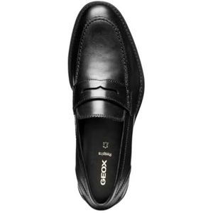 Geox U BARBERIGO Loafer voor heren, zwart, 39 EU, zwart, 39 EU