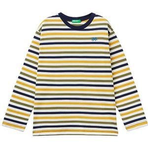 United Colors of Benetton T-shirt voor kinderen en jongens, Righe Multicolori 914, 140