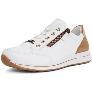 ara Osaka sneakers voor dames, wit, biscuit, whisky, 36,5 EU breed, wit biscuit whisky, 36.5 EU Breed