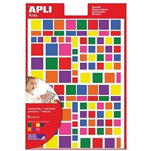 APLI Kids 12971 - Afneembare vierkante Gomets tas Multicolor 6 vellen