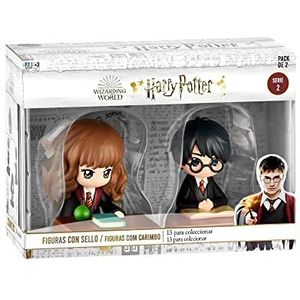 Bizak Harry Potter 2-pack figuren 8 cm, Hermelien en Harry met boek, verzamelaars-editie, detailnauwkeurigheid, 13 verzamelfiguren, aanbevolen vanaf 3 jaar (64115016)