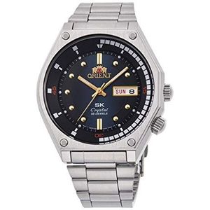 Orient Heren analoog automatisch horloge met roestvrij stalen armband RA-AA0B03L19B, zilver-blauw, armband