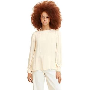 TOM TAILOR Dames satijnen blouse 1032856, 28130 - Soft Buttercream, 44