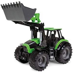 Lena 04603 - Worxx tractor model Deutz-Fahr Agrotron 7250 TTV met voorlader, ca. 45 cm, landbouwspeelgoedvoertuig voor kinderen vanaf 3 jaar, robuuste trekker met echt werkende laadschep, Groen