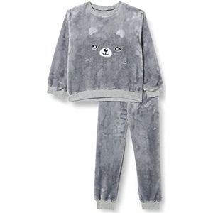 EULLA Meisjespyjama, nachtkleding, tweedelige pyjamas, grijs, 104 cm
