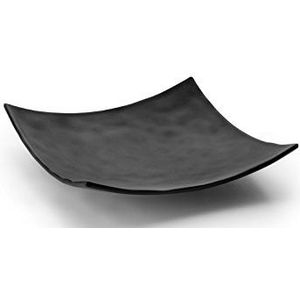 Lacor Vierkante melamine dienblad, zwart, 25 x 25 x 5 cm