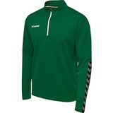 Hummel HMLAuthentiek sweatshirt met halve ritssluiting voor heren, Evergreen, XL