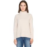 Cecil Light Greige L rolkraagstructuur