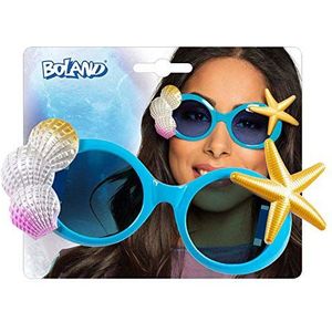Boland Sealife, 51029, partybril, meerkleurig, voor volwassenen, bril met schelpen en zeester, funbril, strand, vakantie, zeemeermin, nex, carnaval, themafeest
