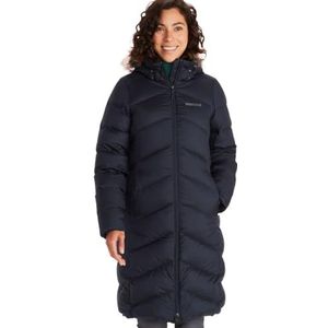 Marmot Dames Wm's Montreaux Coat, Lichte donsjas, 700s Fill-Power, warme parka, stijlvolle winterjas, waterafstotend, winddicht, Midnight Navy, S