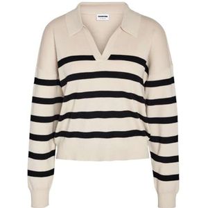 Noisy may Dames Nmfifi L/S Polo Neck Knit FWD Noos gebreide trui, beige, XS