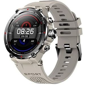 DCU TECNOLOGIC Smartwatch, GPS, touchscreen, amoled HD, 14 sportmodi, meldingen, apps en oproepen, IP68, grijs