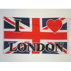 AZ FLAG Vlag I Love Londen, 90 x 60 cm, Britse vlag, 60 x 90 cm