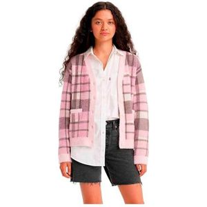 Levi's Betty Cardigan Pocketed Multi-Color Rosalie Knit Plaid K, L Dames, Rosalie Knit Plaid K, L