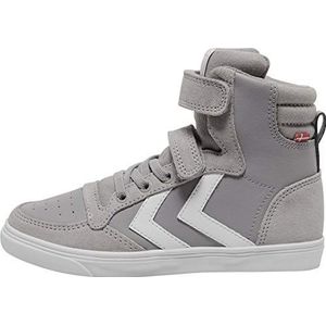 Hummel - Stadil Leather High JR - Sneakers - Legering - Unisex - 29 EU