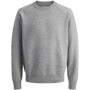 Jack & Jones - Jcofusion Knit Crew Neck - Gebreide Trui - Donkergrijs Melange