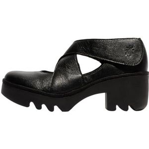 Fly London Dames TOGO533FLY Mary Jane Flat, Zwart, 7 UK, Zwart, 40 EU